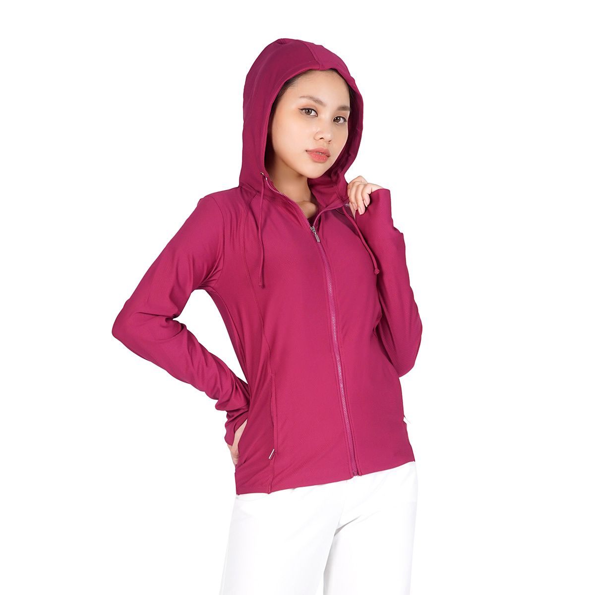 Áo khoác nữ chống nắng, chống UV chất poly Mè 311p 1165
