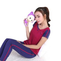 Đồ bộ thể thao nữ mặc nhà kiểu quần dài tay ngắn cotton 023p 1236