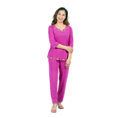 Set đồ bộ nữ kiểu quần dài tay lở chất thun lạnh siêu bền 013p 3278