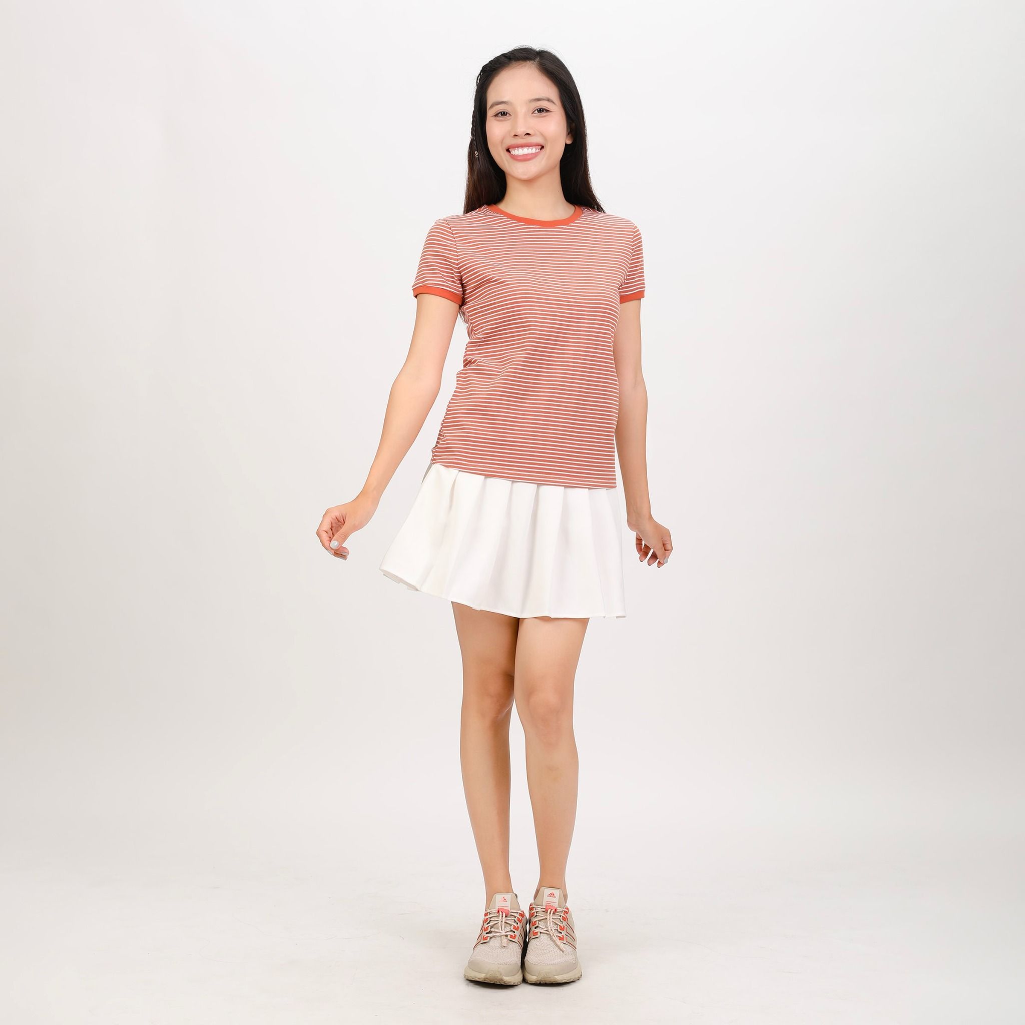 Áo thun nữ tay ngắn form suông cổ tròn chất cotton siêu mát 020p 0099