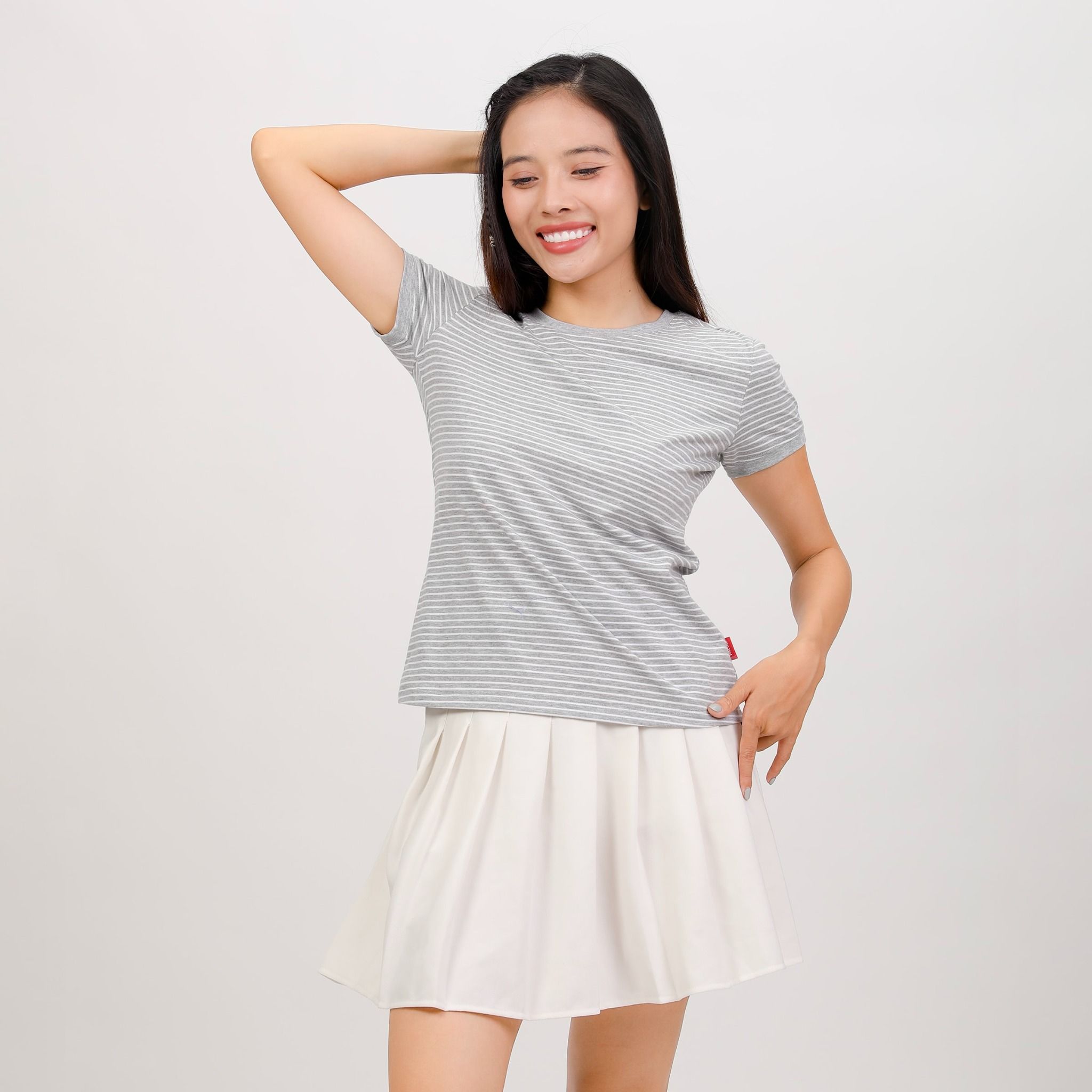 Áo thun nữ tay ngắn form suông cổ tròn chất cotton siêu mát 020p 0099