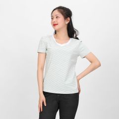 Áo thun tay ngắn form suông cổ tim chất cotton 020p 0097