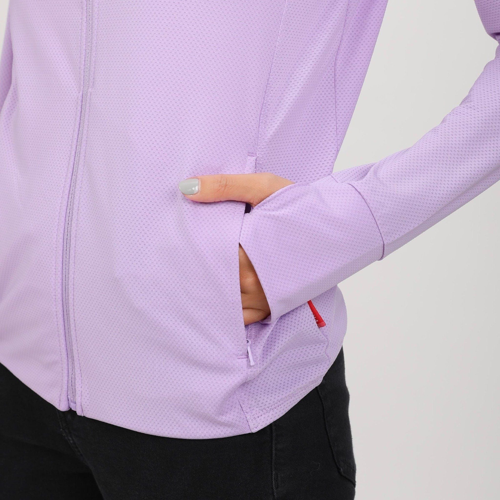 Áo khoác nữ chống nắng, chống UV có nón chất poly thái 311p 1301