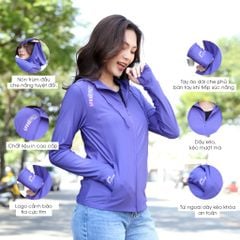 BST Áo khoác nữ chống nắng, chống UV chất poly cát mỏng nhẹ  311p 1247 / 1250 / 1274 / 1296