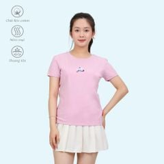 Áo thun nữ tay ngắn cổ tròn form suông chất cotton siêu mát 020p 0339