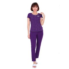 Đồ bộ nữ mặc nhà cotton cao cấp kiểu quần dài tay ngắn 023p 1426