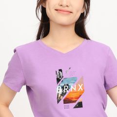 Áo thun nữ tay ngắn Form Suông Cổ Tim chất cotton siêu mát 190p 0323