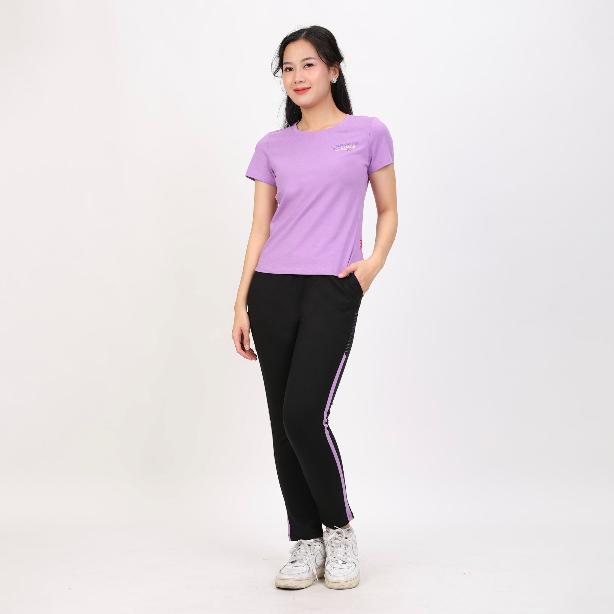 Set đồ bộ nữ kiểu quần dài tay ngắn chất cotton melan mát 193p 3393
