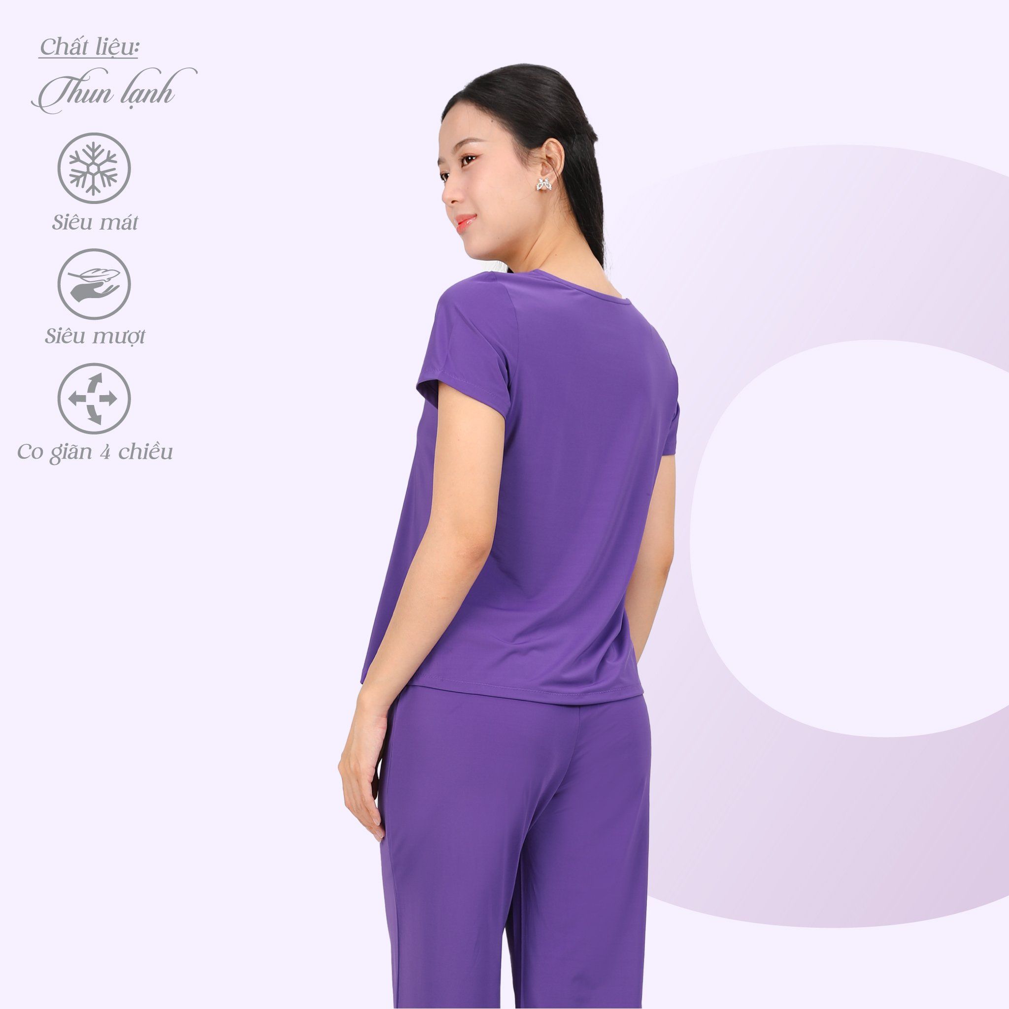 Set đồ bộ nữ kiểu quần lửng tay ngắn chất thun lạnh siêu bền 014p 7042