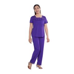 Set đồ bộ nữ kiểu quần dài tay ngắn chất thun lạnh siêu bền 013p 3147