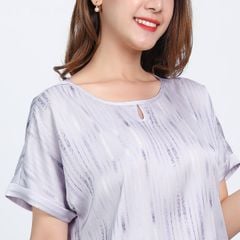 Set đồ bộ nữ kiểu quần dài tay ngắn chất lụa nhung 263p 3351