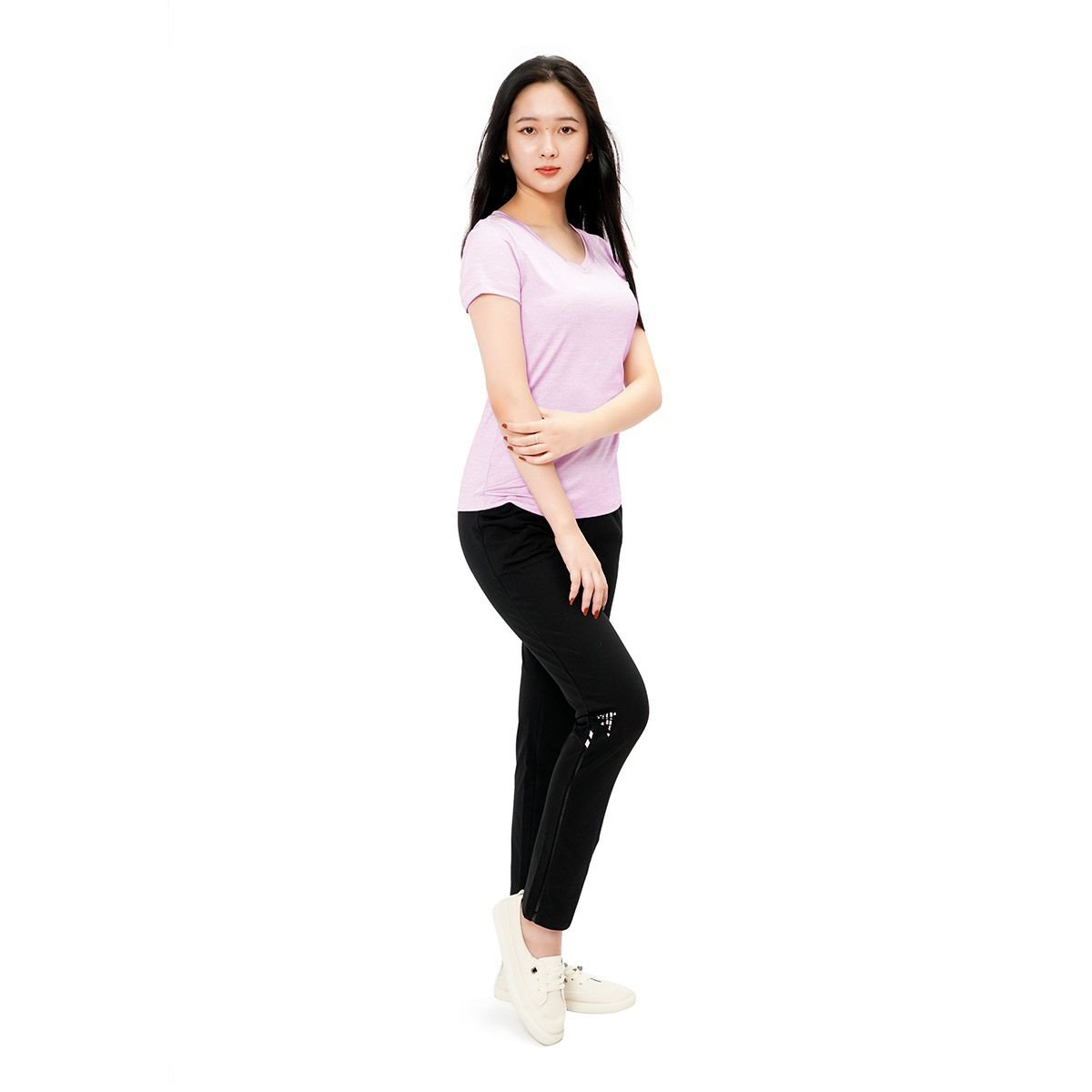 Set đồ bộ nữ kiểu thể thao kiểu quần dài tay ngắn chất melan lưới 343p 3289