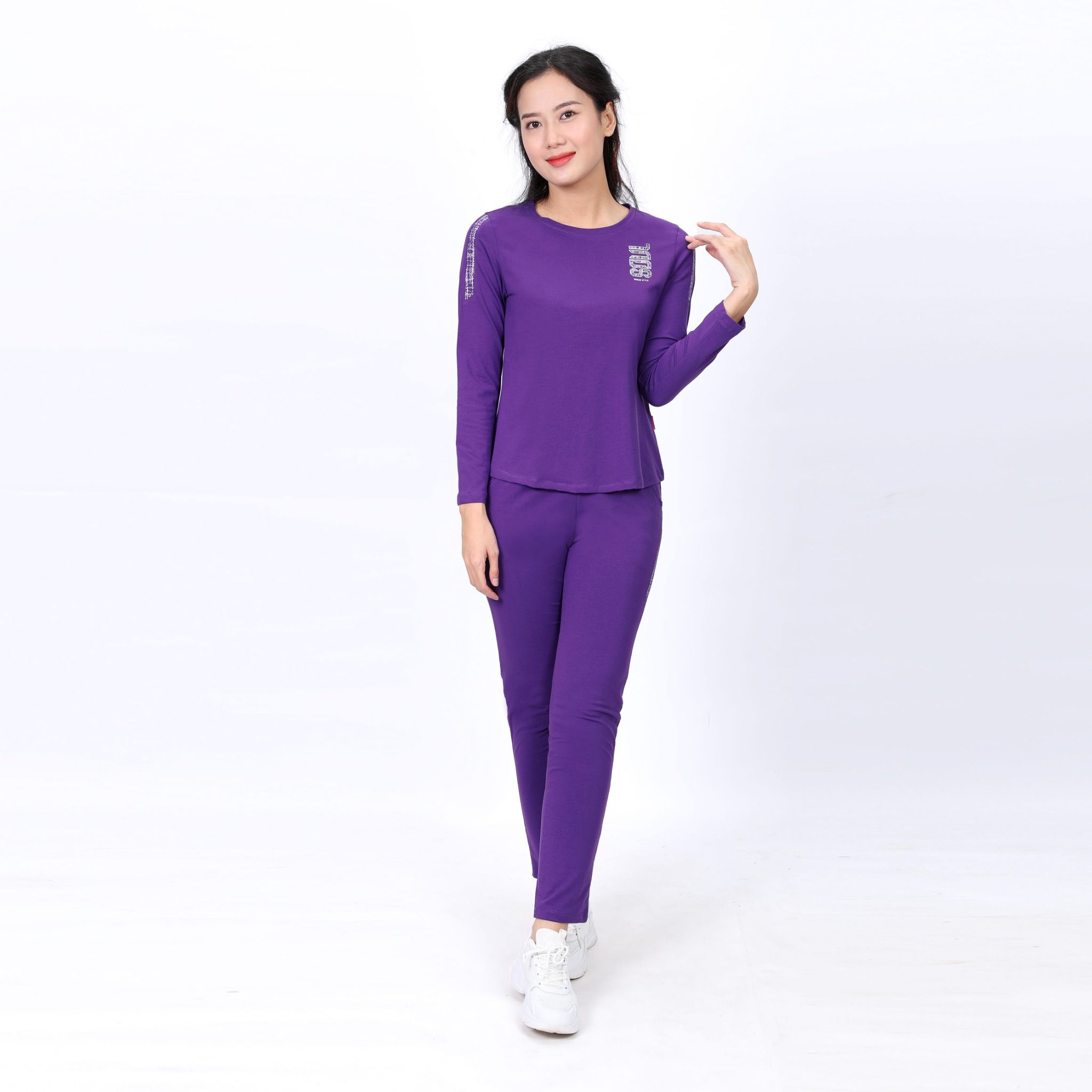 Set đồ bộ nữ kiểu quần dài tay dài 183p 3213