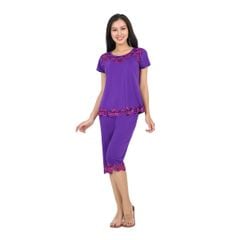 Set đồ bộ nữ kiểu quần lửng tay ngắn chất thun lạnh siêu bền 014p 4044