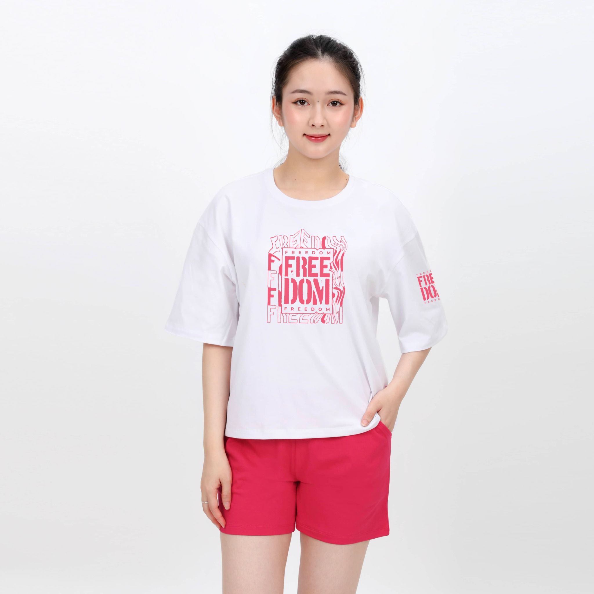 Set đồ bộ nữ kiểu quần đùi tay ngắn chất cotton siêu mát 195p 2051