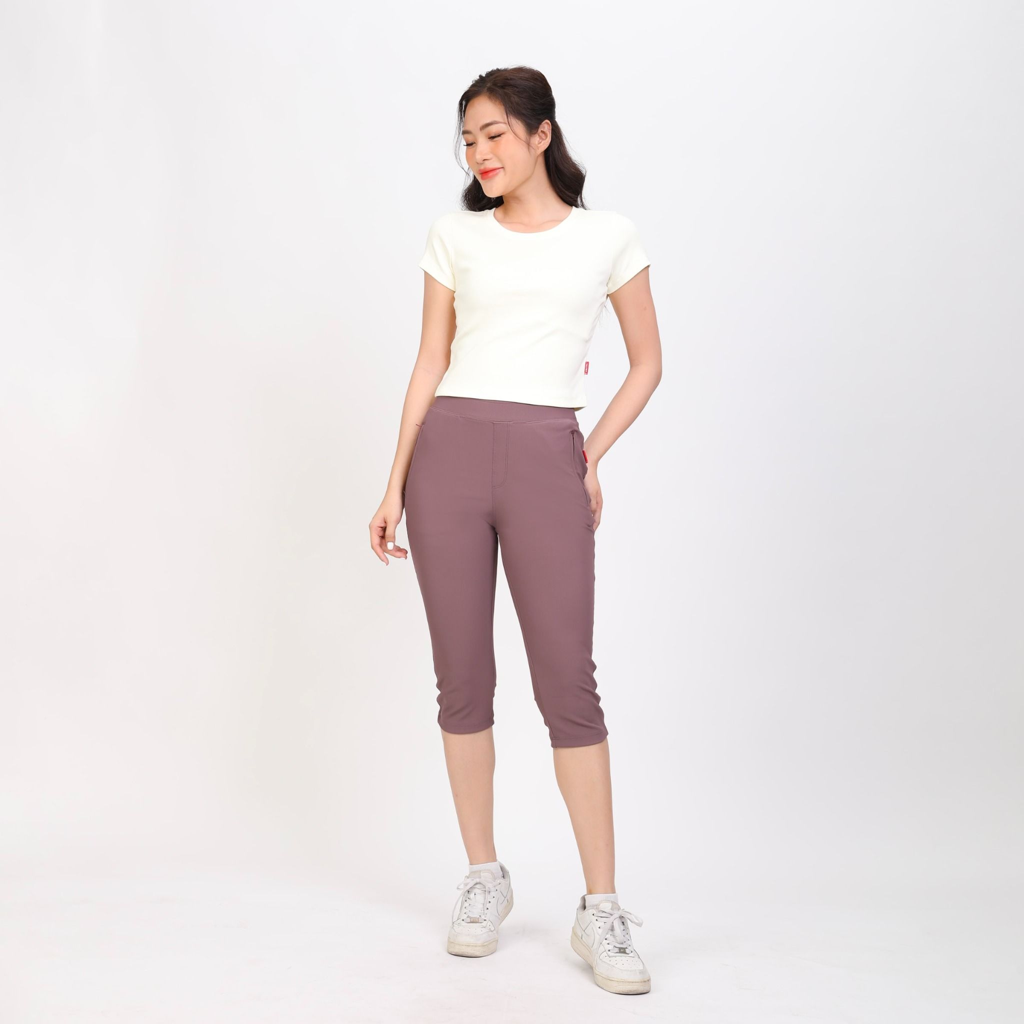 Áo thun nữ croptop tay ngắn Cổ Tròn chất rib chất cotton siêu mát 220p 0265