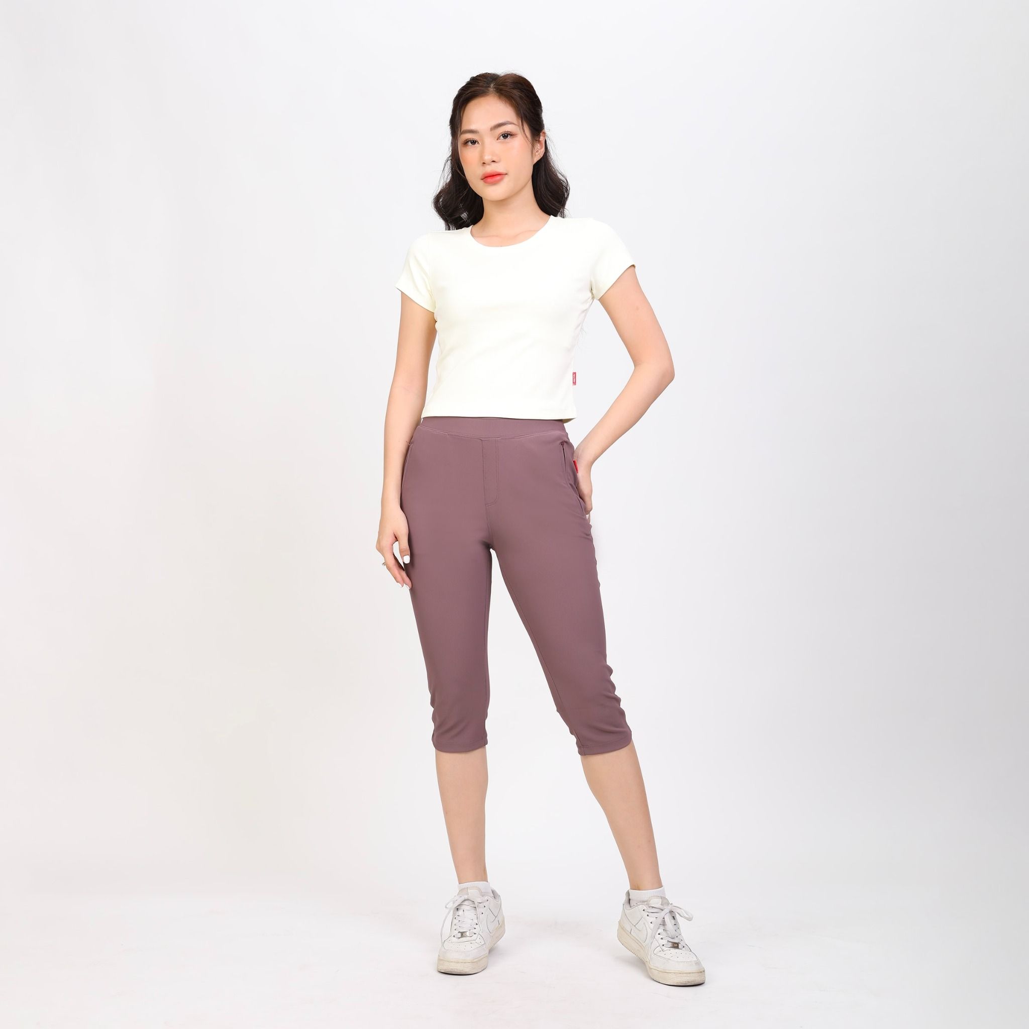 Áo thun nữ croptop tay ngắn Cổ Tròn chất rib chất cotton siêu mát 220p 0265