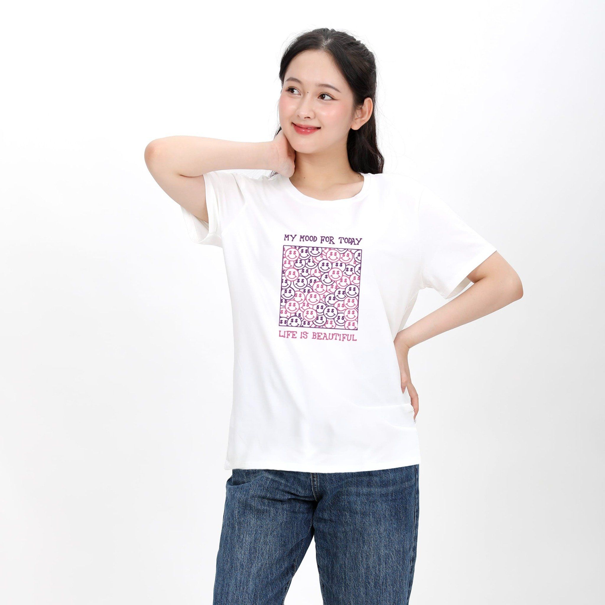Áo thun nữ tay ngắn chất cotton siêu mát form rộng 020p 0302