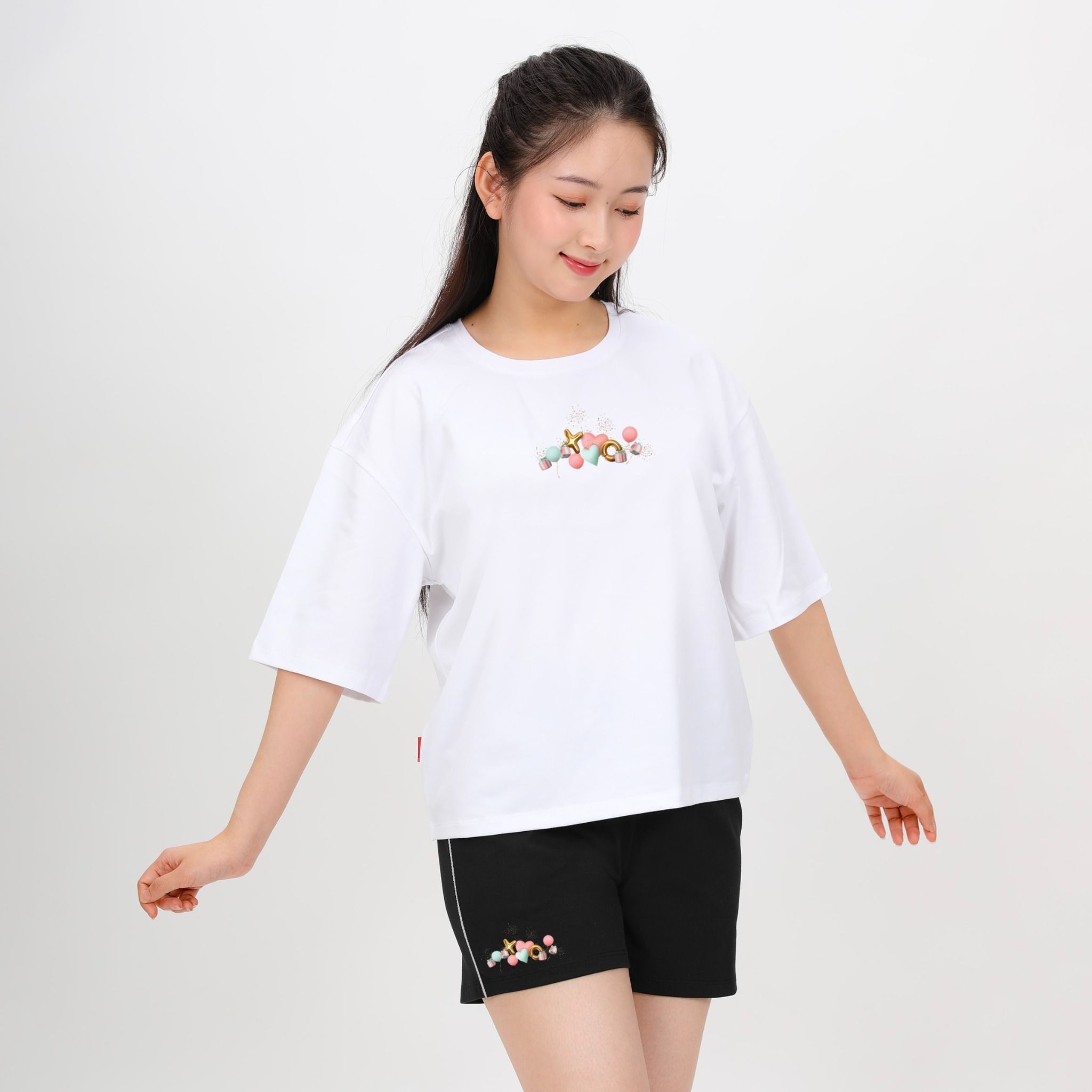 Set đồ bộ nữ kiểu quần đùi tay ngắn chất cotton siêu mát 195p 5208