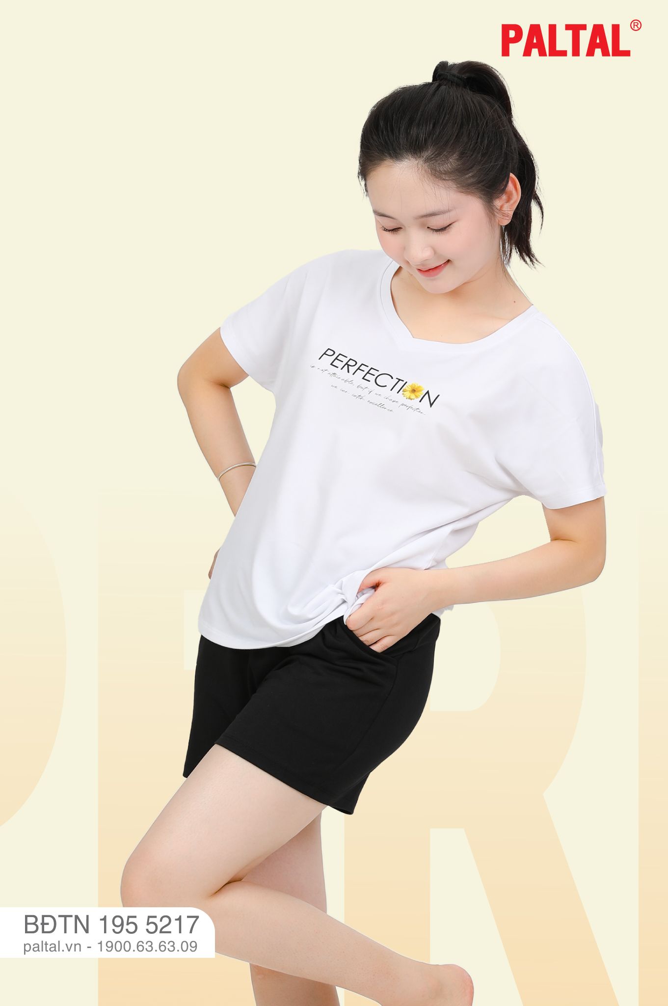 Set đồ bộ nữ kiểu quần đùi tay ngắn chất cotton siêu mát 195p 5217