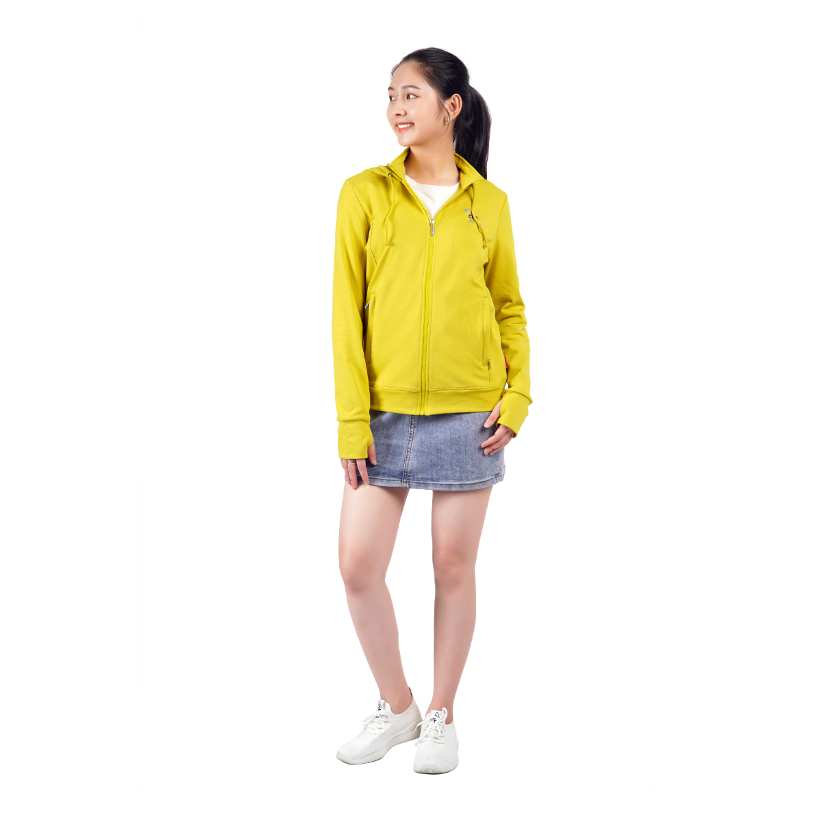 ..Áo khoác nữ chống nắng, chống UV chất vảy cá cotton cvc mát 401p 1218