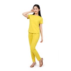 Đồ bộ nữ mặc nhà kiểu quần dài tay ngắn cotton 023p 3305