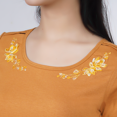 Set đồ bộ nữ kiểu quần dài tay ngắn cotton cvc mát 193p 3310