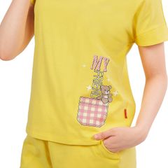 Set đồ bộ nữ kiểu quần đùi tay ngắn cotton cvc mát 195p 5100