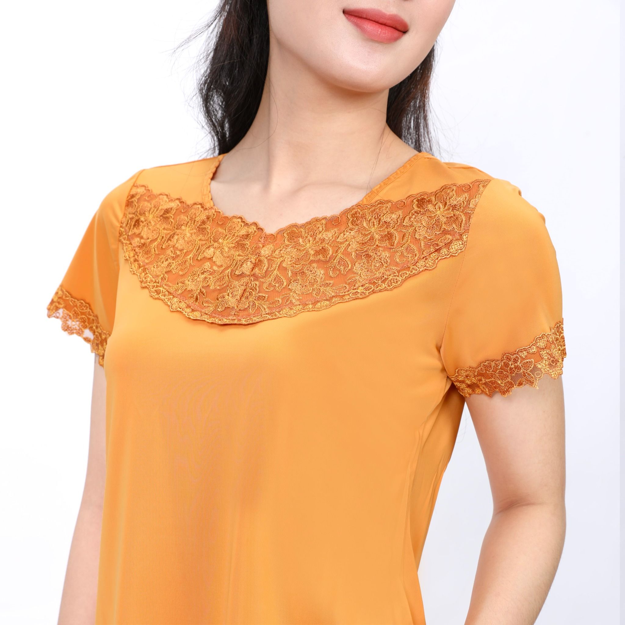 Set đồ bộ nữ kiểu quần dài tay ngắn chất thun lạnh siêu bền 013p 6015