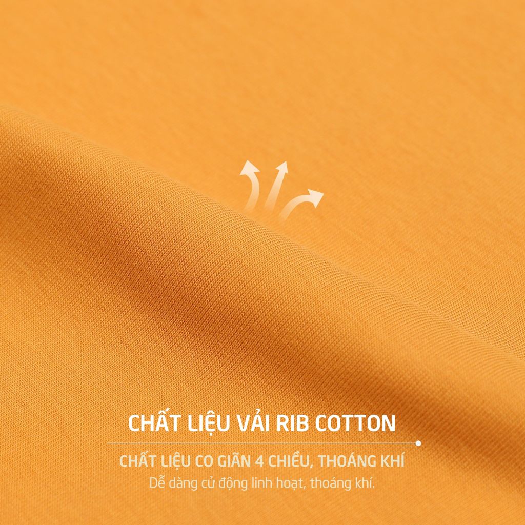 Áo thun tay dài form suông cổ tròn chất RIB Cotton cao cấp 220p 0272