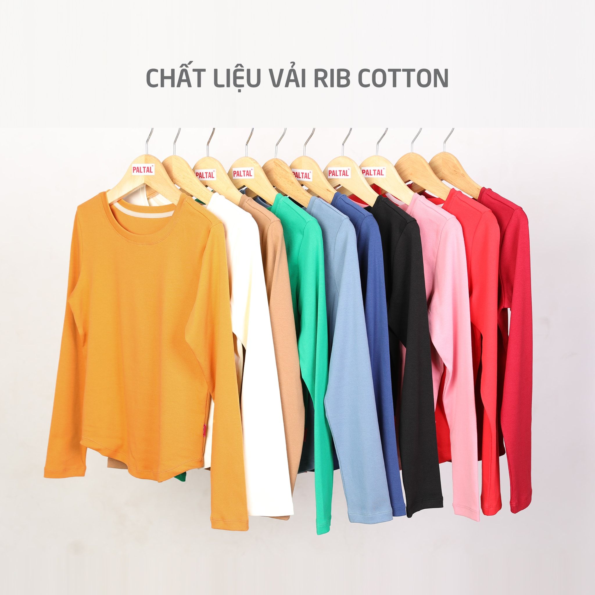 Áo thun nữ tay dài form suông cổ tròn chất rib chất cotton siêu mát 220p 0272