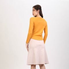 Áo thun nữ tay dài form suông cổ tròn chất rib chất cotton siêu mát 220p 0272