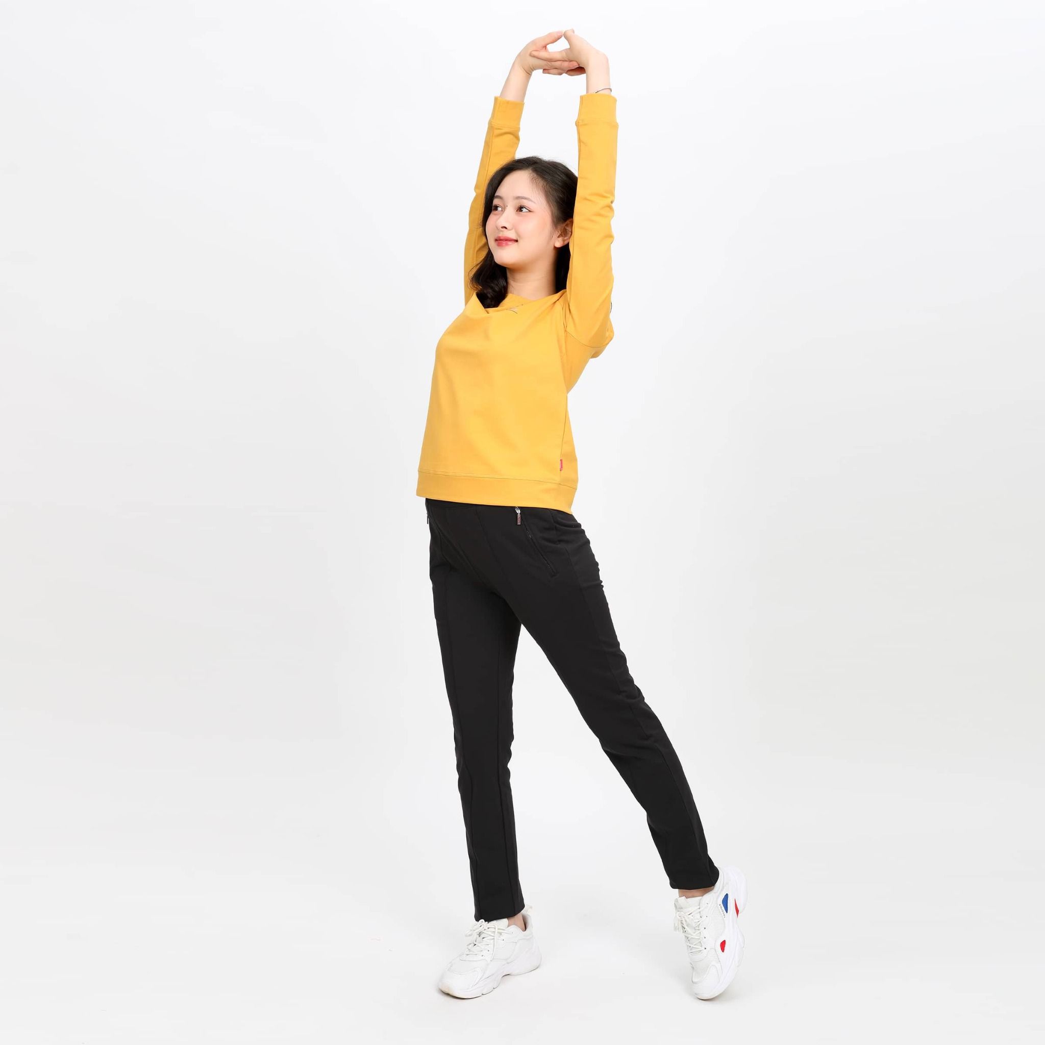 Set đồ bộ nữ kiểu quần dài tay dài chất vảy cá cotton cvc mát 403p 0140
