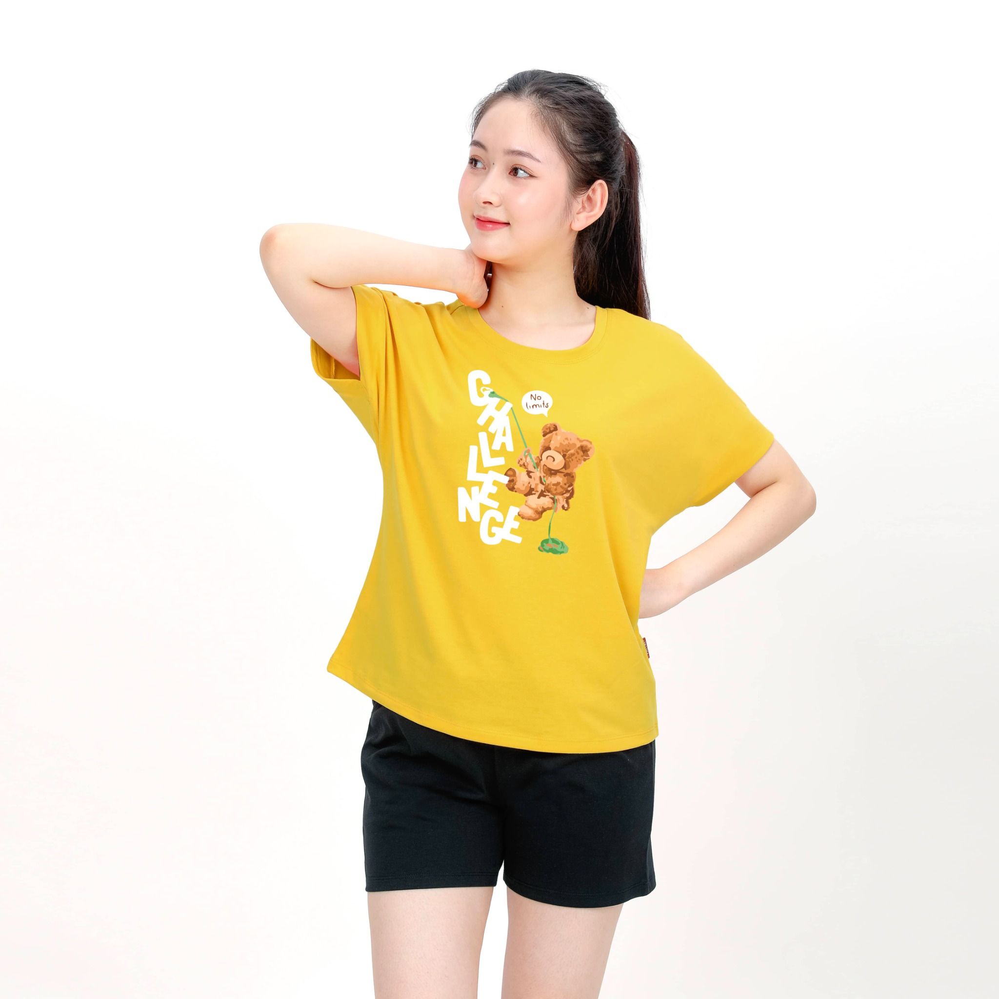Set đồ bộ nữ kiểu quần đùi tay ngắn chất cotton siêu mát 195p 2036
