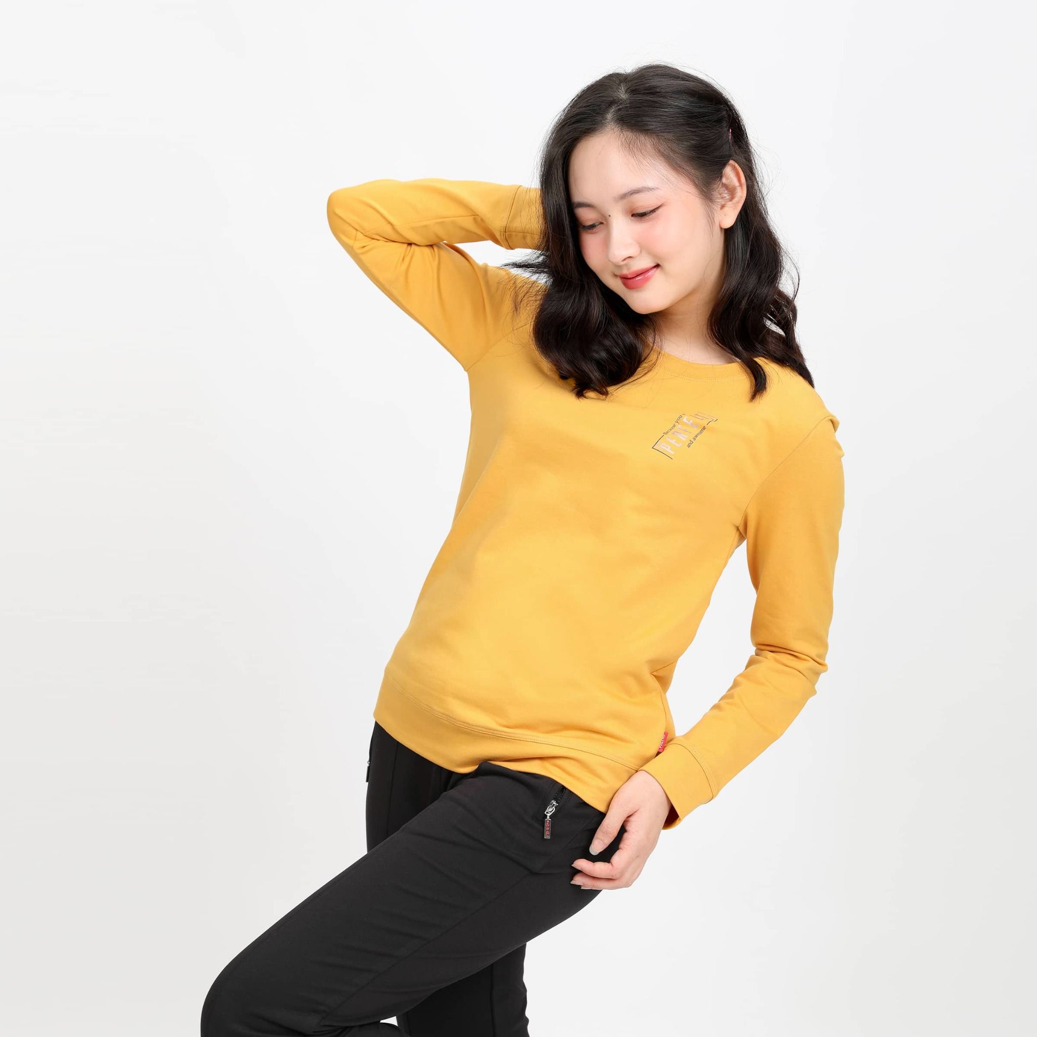 Set đồ bộ nữ kiểu quần dài tay dài chất vảy cá cotton cvc mát 403p 0140