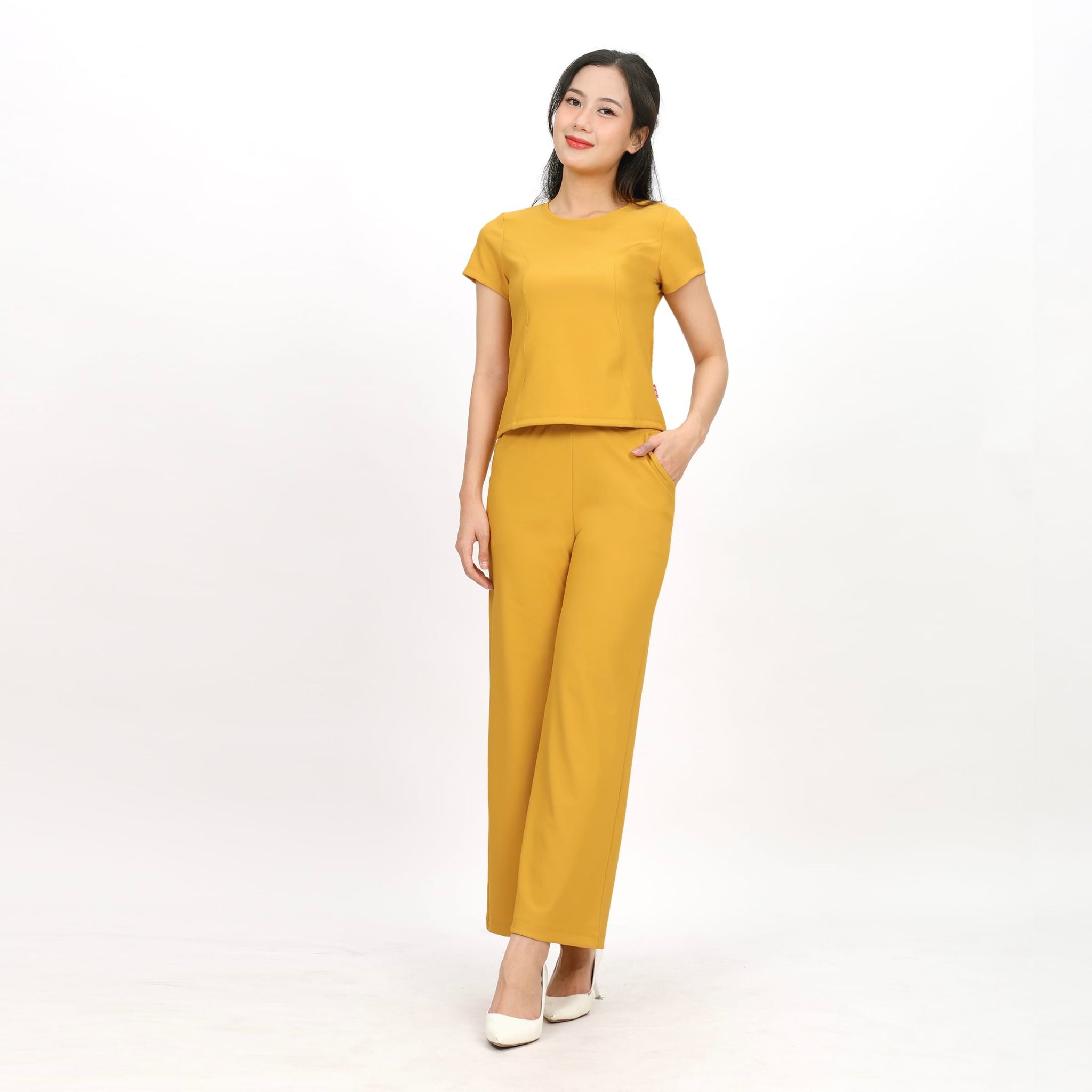 Set đồ bộ nữ kiểu quần dài tay ngắn chất rip chất cotton siêu mát 223p 3400