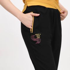 Set đồ bộ nữ kiểu quần dài tay ngắn thể thao 3 trong 1 chất nhung lạnh 153p 6006