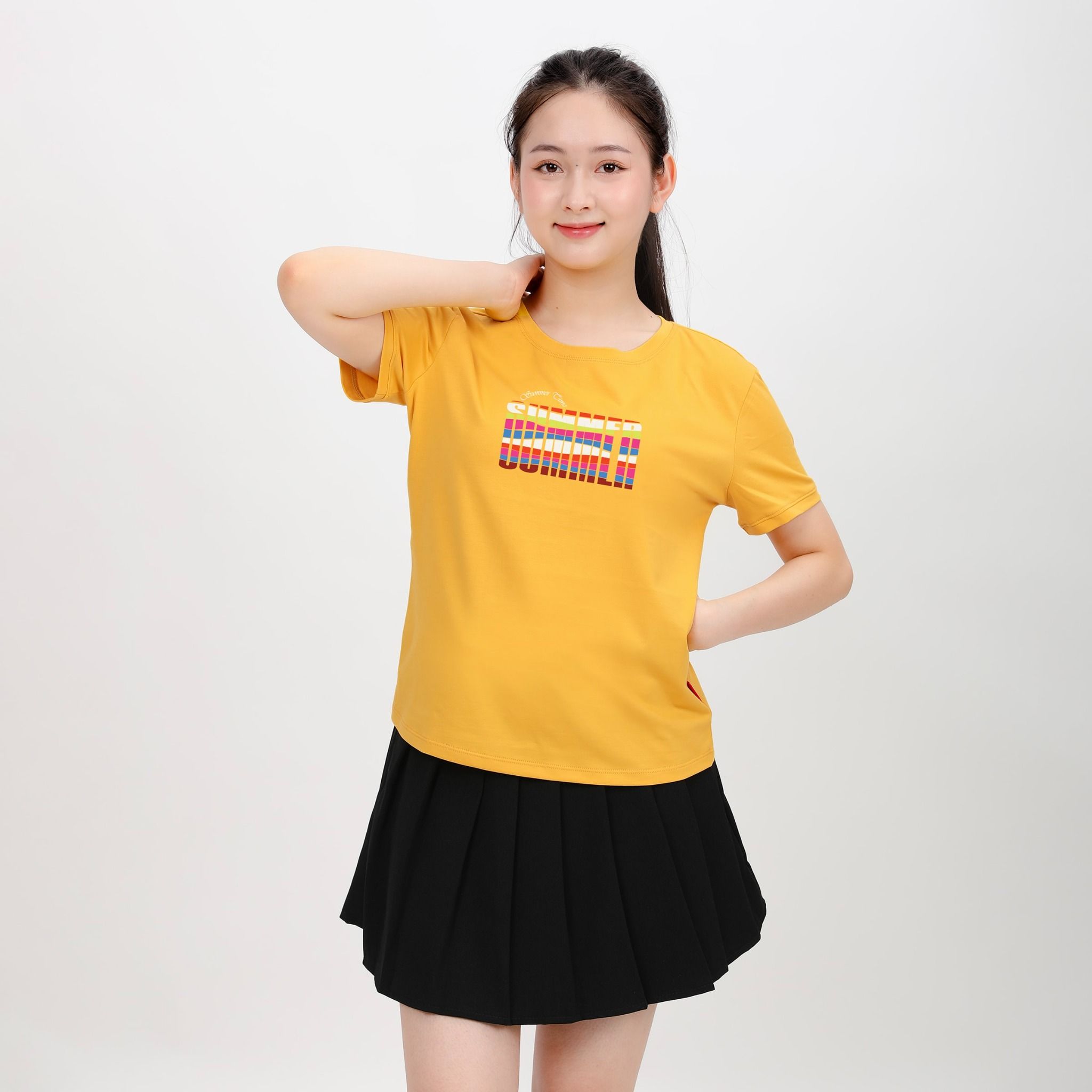 Áo thun nữ tay ngắn form cơ bản chất cotton siêu mát 020p 0307