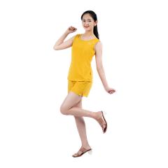 Set đồ bộ nữ kiểu quần đùi không tay cotton cvc mát 195p 5080
