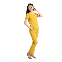 Set đồ bộ nữ kiểu quần dài tay ngắn chất cotton siêu mát 023p 3317