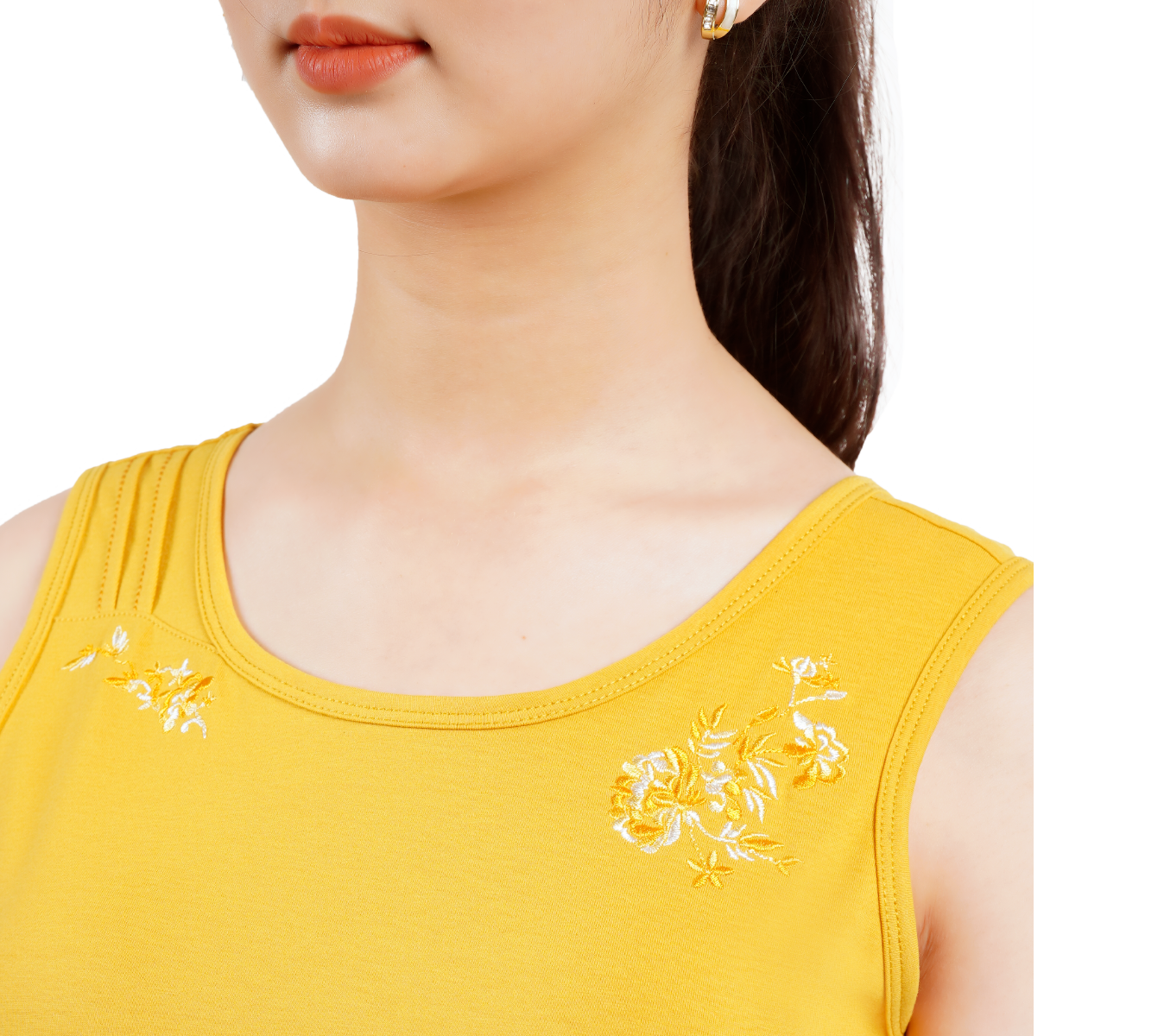 Set đồ bộ nữ kiểu quần đùi không tay cotton cvc mát 195p 5080