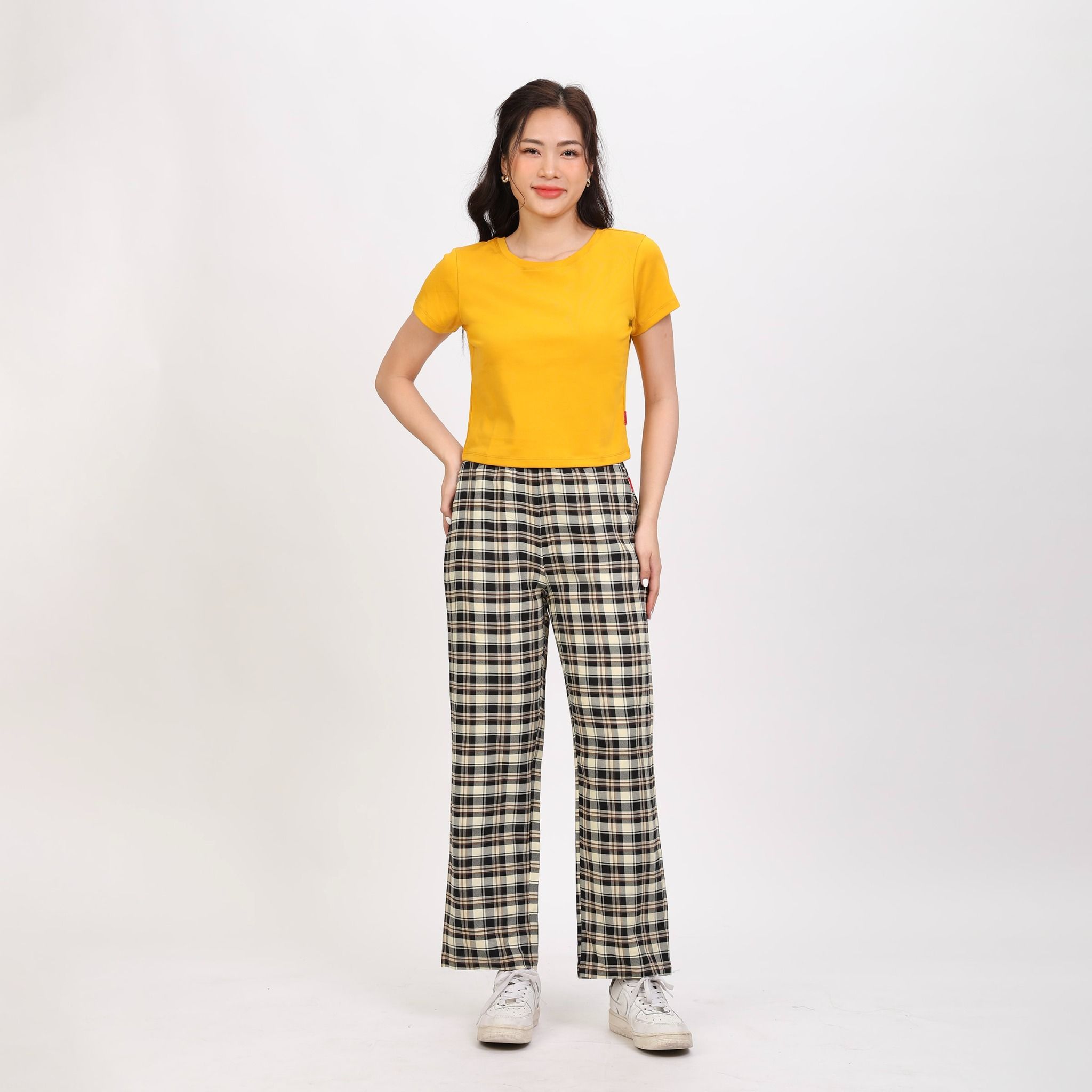 Áo thun nữ croptop tay ngắn Cổ Tròn chất rib chất cotton siêu mát 220p 0265