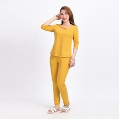 Set đồ bộ nữ kiểu quần dài tay lỡ cotton cvc mát 193p 3333