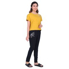 Đồ bộ nữ mặc nhà kiểu quần dài tay ngắn 3 trong 1 cotton 023p 3034