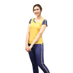 Đồ bộ thể thao nữ mặc nhà kiểu quần dài tay ngắn cotton 023p 1236