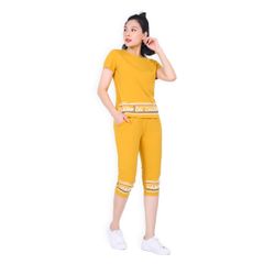 Đồ bộ nữ mặc nhà cotton quần lửng tay ngắn cao cấp paltal bltn 024p 4116