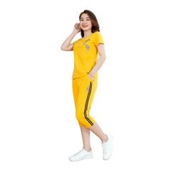 Đồ bộ mặc nhà nữ kiểu quần lửng tay ngắn cotton 024p 4207