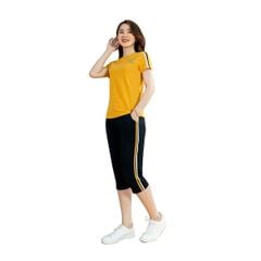 Set đồ bộ nữ kiểu thể thao kiểu quần lửng tay ngắn chất cotton siêu mát 024p 4210