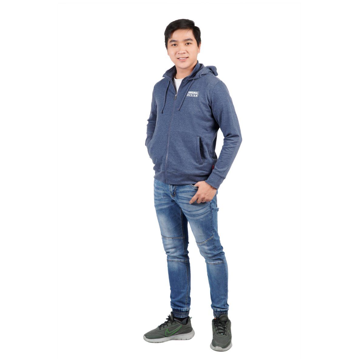 Áo khoác nam chống nắng, chống UV có nón VC cotton TC mát 431p 1145