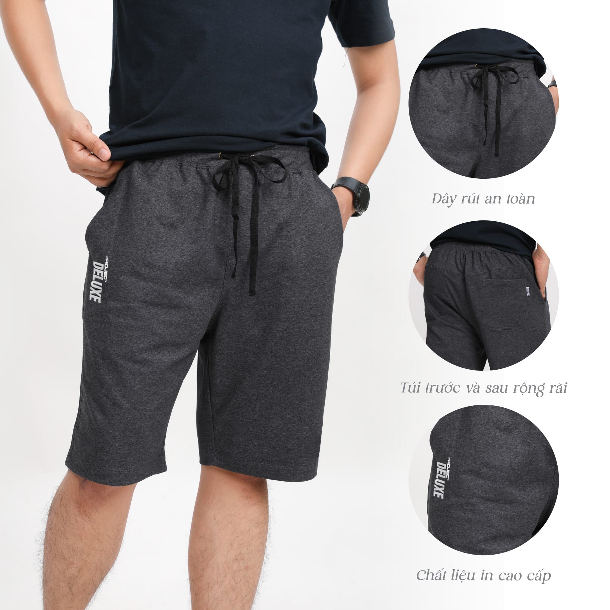 Quần Đùi Nam chất vảy cá cotton cvc mát 408p 8060